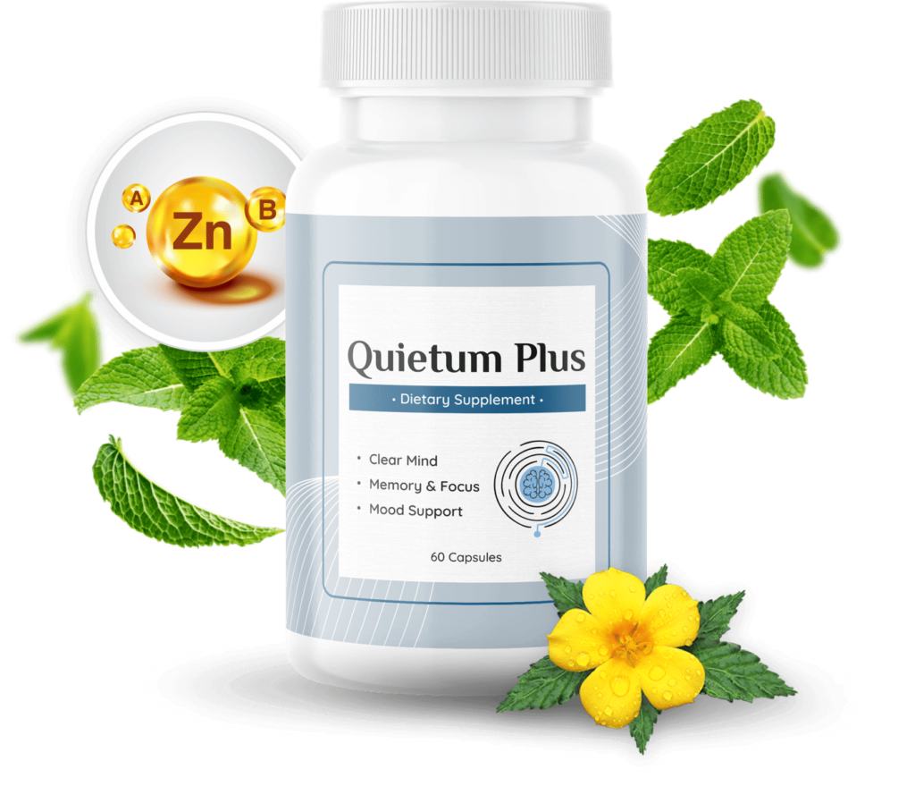 1 Bottle Quietum Plus supplement bottle for natural tinnitus relief.
